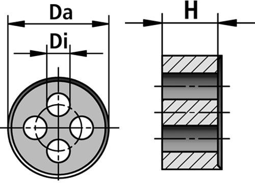 DE-P multiple sealing insert diagram