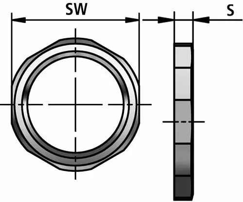 GMK-N lock nut diagram