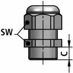 KSK-P cable gland diagram