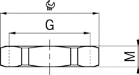 LN-NPB lock nut diagram