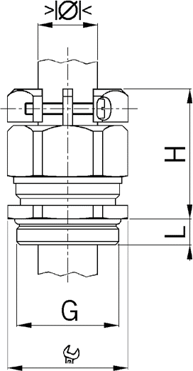Progress MS EMC KB EX cable gland diagram