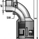 FLEXAquick Fitting RQB90-N Diagram