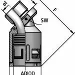 FLEXAquick Fitting RQBK45-M Diagram