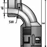 FLEXAquick Fitting RQBK90-N Diagram