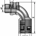 FLEXAquick Fitting RQBK90DR-M Diagram