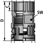 FLEXAquick Fitting RQG2-U Diagram