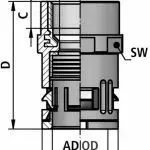FLEXAquick Fitting RQGK2-M Diagram