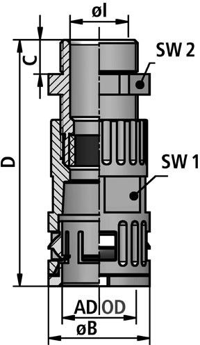 FLEXAquick Fitting RQGZ1-P Diagram