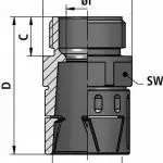 FLEXAquick Fitting RQLG1-M Diagram