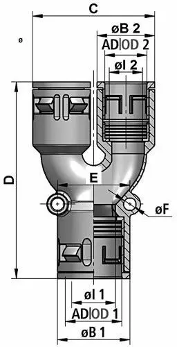 FLEXAquick Fitting RQY-PA Diagram
