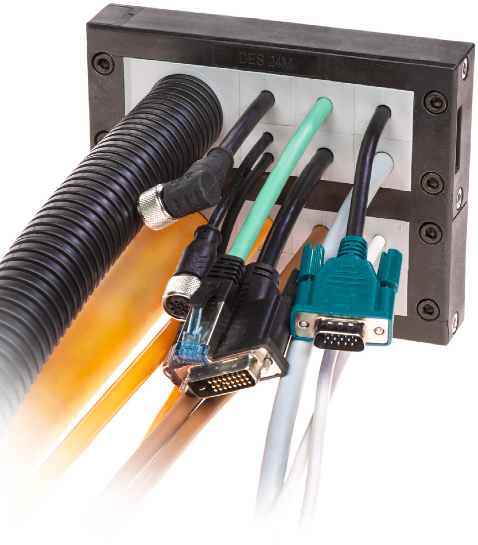 Visual of DES 24 MX2 1 cable entry system with multiple cables