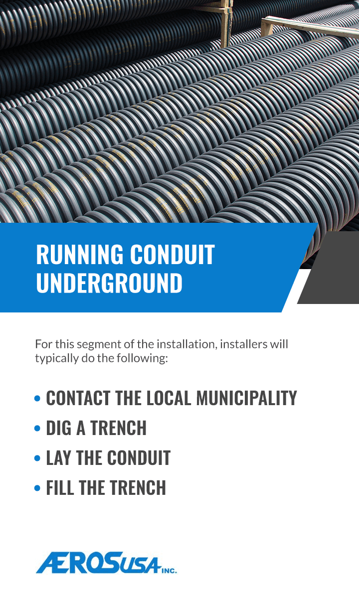 running conduit underground