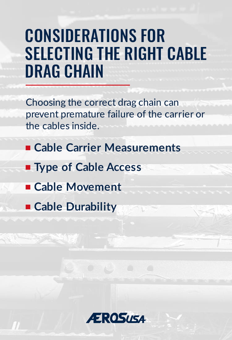 select right cable drag chain