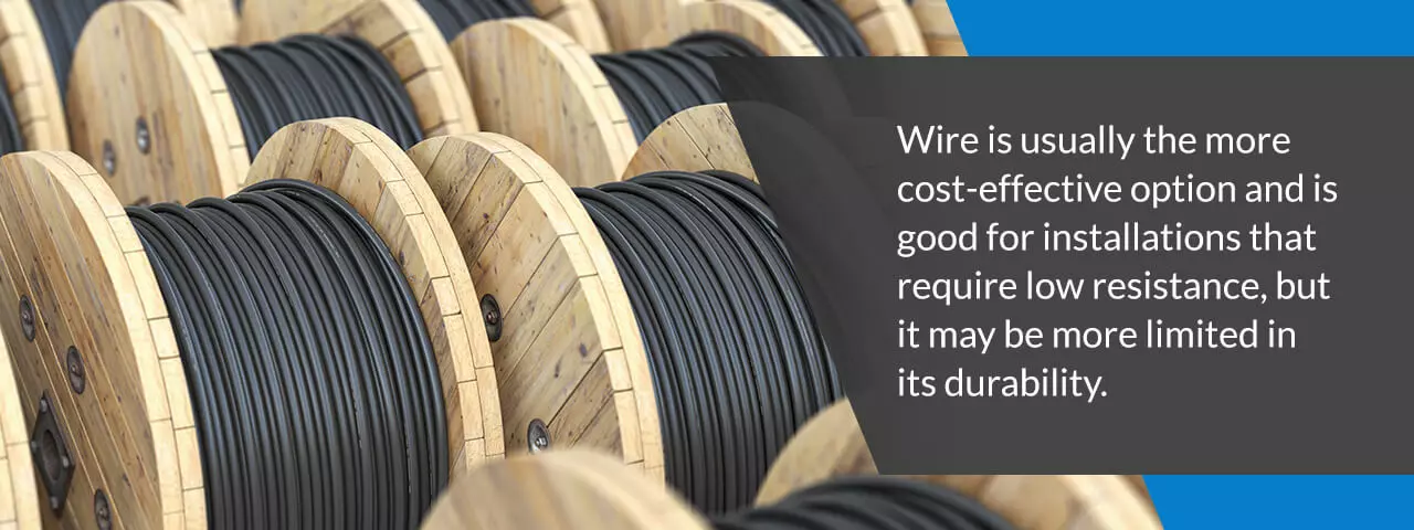 What's the Difference Between Wire and Cable?, câbles