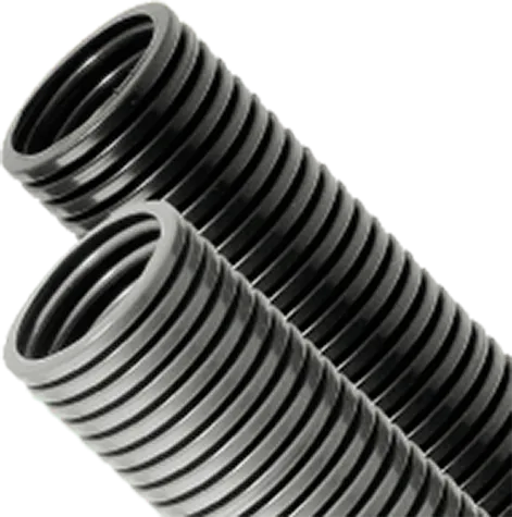 black and grey conduit leaning to left